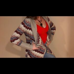 100% acrylic cardigan/sweater